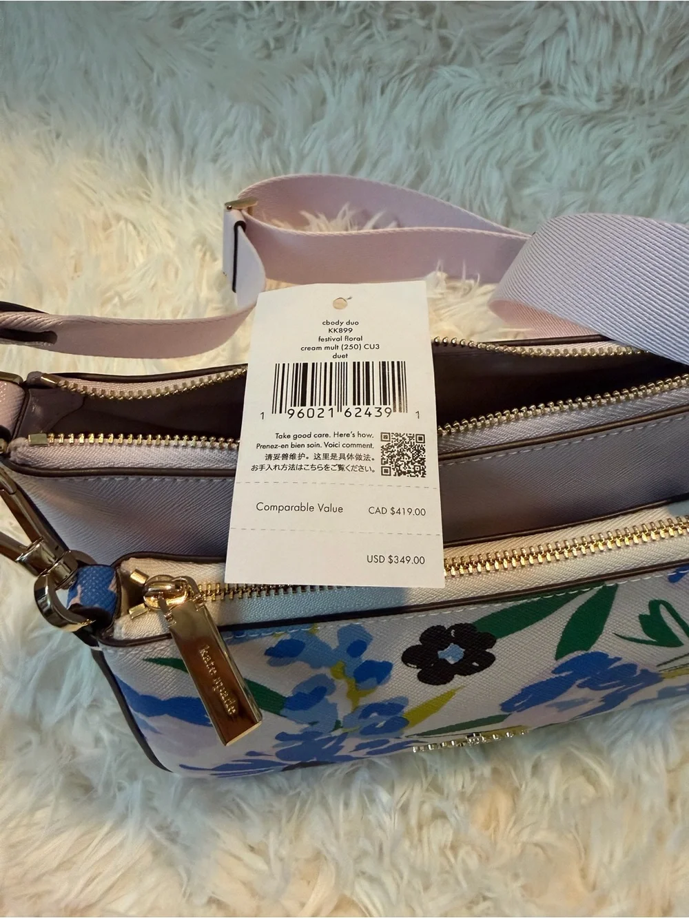 Kate Spade Festival Floral Duo Crossbody Cream/Multicolor - Picture 12 of 13